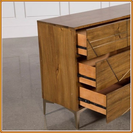 Living Spaces 206180 : Tủ Đứng 3 Ngăn Kéo - Vàng Đồng